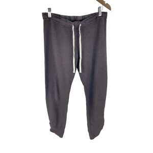 Monrow Womens M (32x31) Drawstring Ruched Brown‎ Joggers Pants